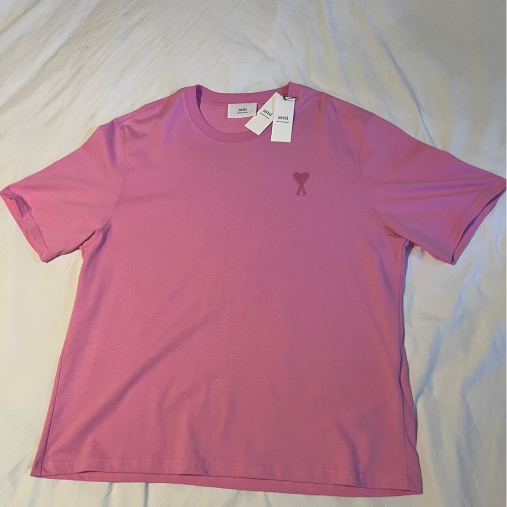 AMI PARIS PINK T-SHIRT